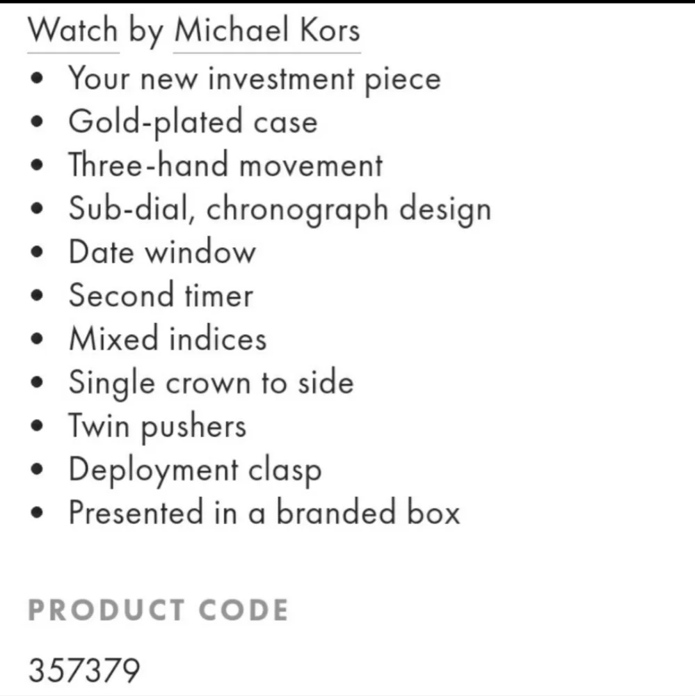 MICHAEL KORS MEN'S GOLD PLATED WATCH